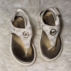 Michael Kors Kids' Cream and Gold Sandals